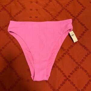 Aerie Pink Women's Ribbed Swim Bottom NWT